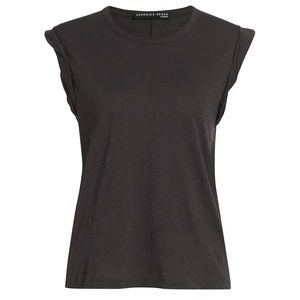 VERONICA BEARD Charcoal Pima Cotton Dree Muscle Tee Size XS